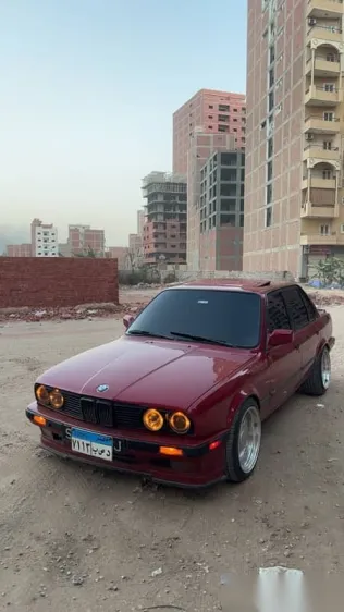 بي ام دبليو 328 1990 أحمر مستعملة للبيع